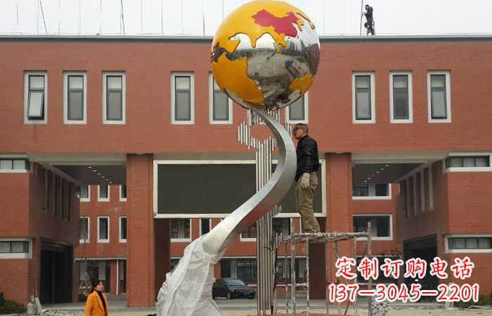 郴州学校不锈钢地球雕塑