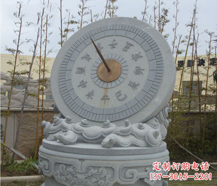 郴州学校大理石日晷石雕 (5)