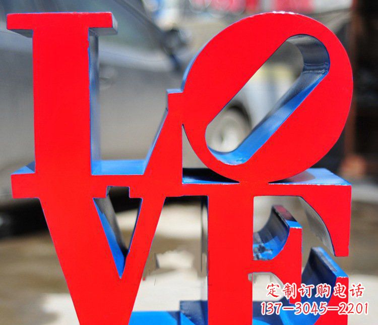 郴州园林不锈钢love字母雕塑