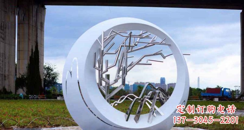 郴州园林不锈钢抽象树枝雕塑