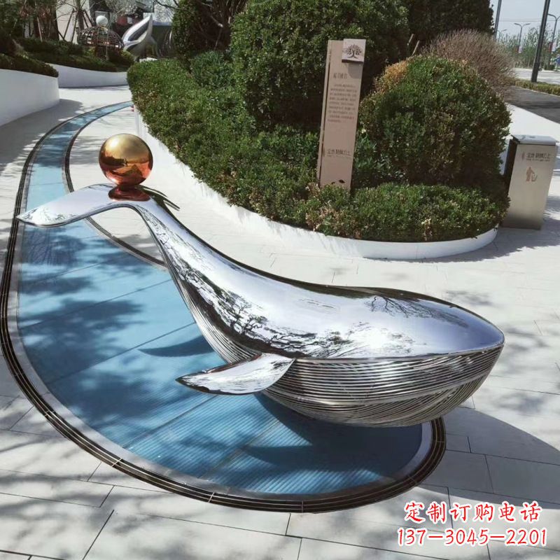 郴州园林不锈钢海豚景观摆件