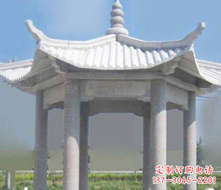 郴州园林仿古石凉亭景观石雕