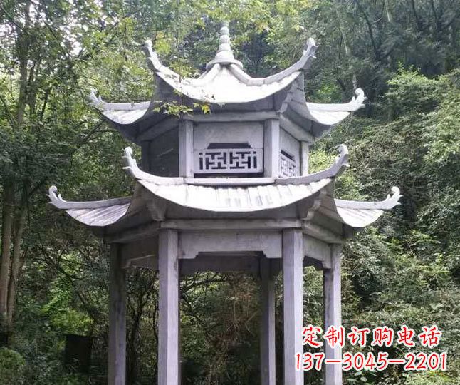 郴州园林仿古石凉亭景观石雕 (3)