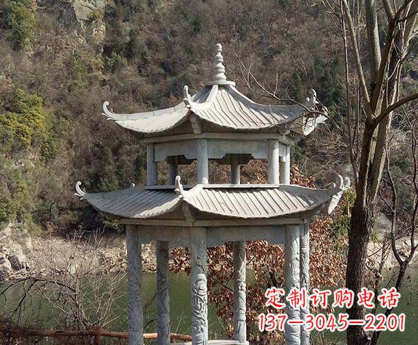 郴州园林仿古双层石雕凉亭