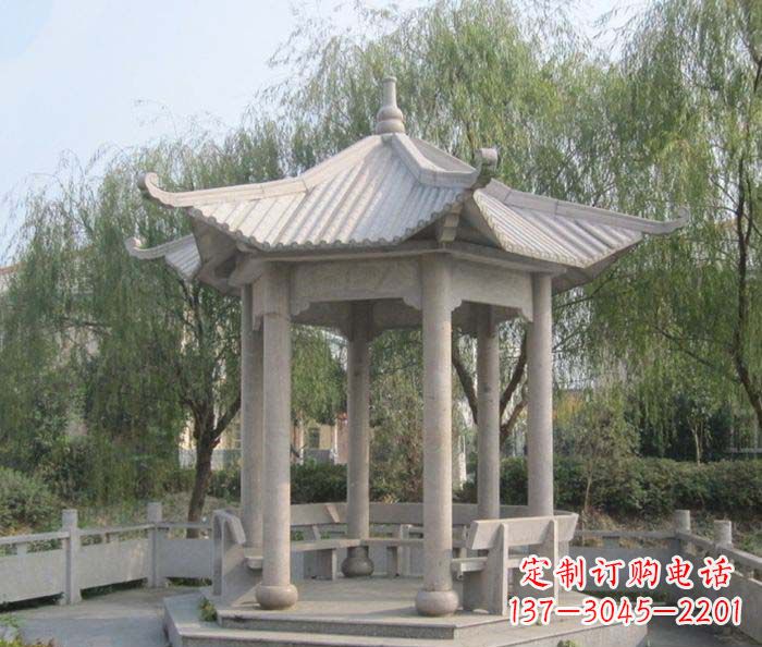 郴州园林景观大理石凉亭石雕