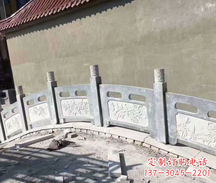 郴州园林景观大理石桥栏板石雕 (5)