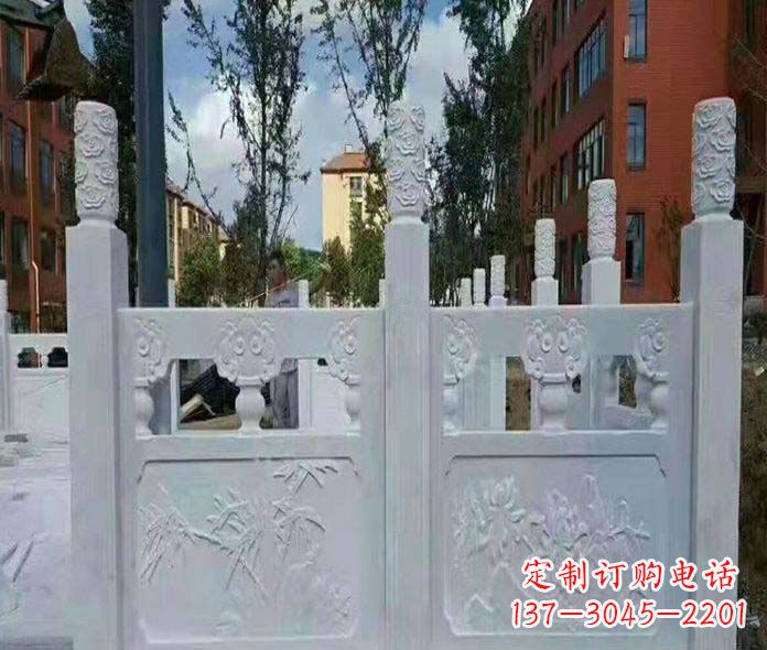 郴州园林景观大理石桥栏板石雕_2