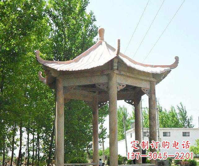 郴州园林景观单层石雕凉亭
