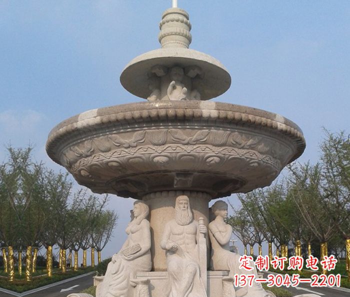 郴州园林景观西方人物喷泉石雕 (2)