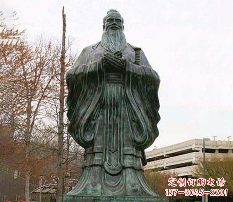 郴州园林老子人物铜雕