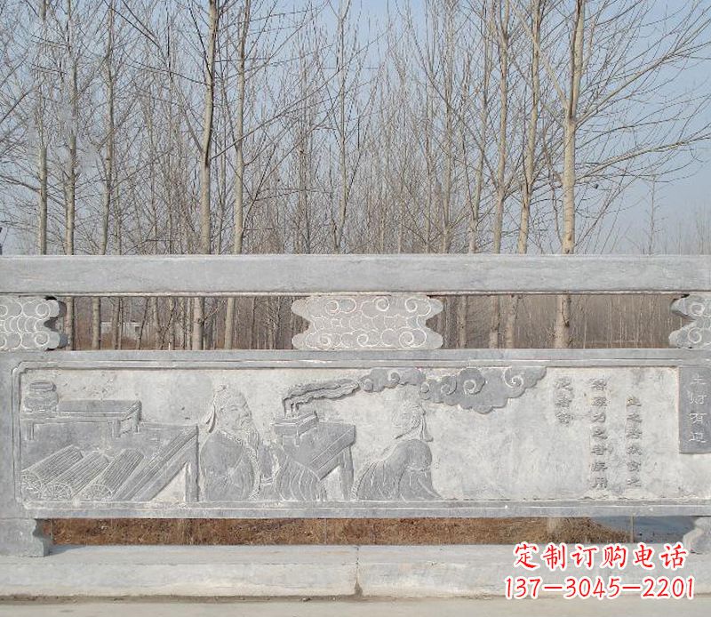 郴州园林石浮雕栏板景观石雕 (3)