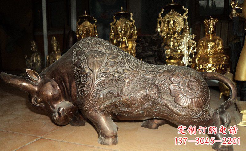 郴州园林拓荒牛景观铜雕