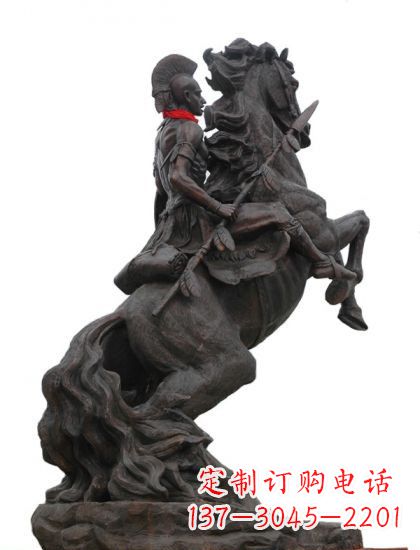郴州战士与马 铸铜雕塑