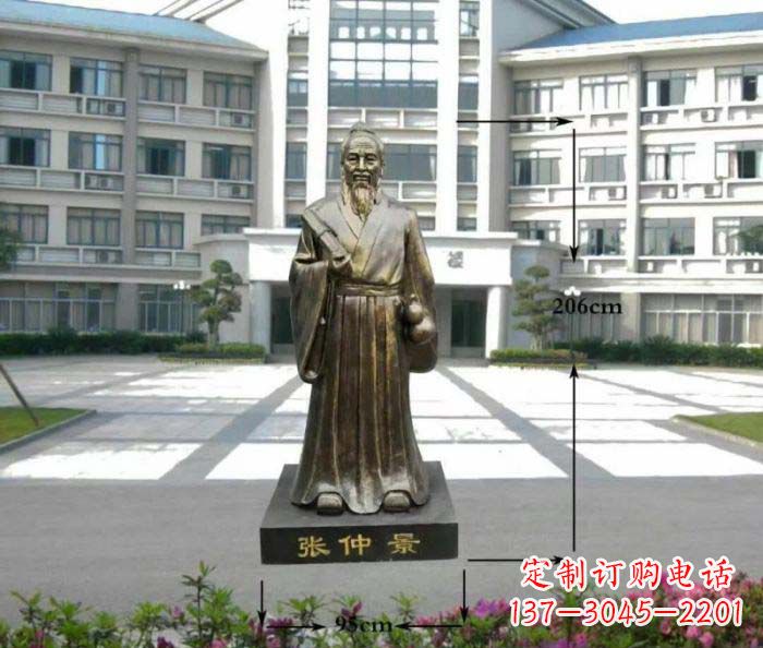郴州张仲景名医铜雕