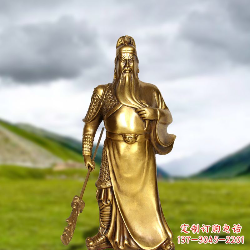 郴州招财关公铜雕像