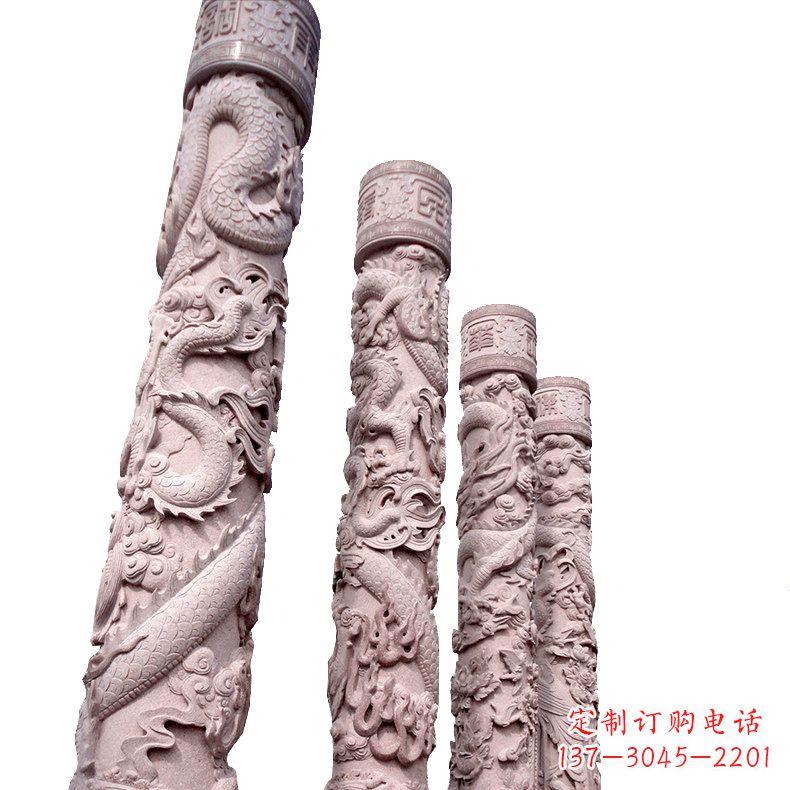 郴州中国传统龙柱石雕