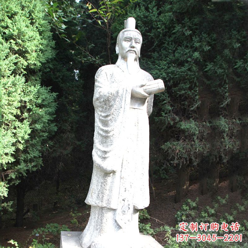 郴州中国古代著名帝王汉文帝刘恒汉白玉石雕塑像