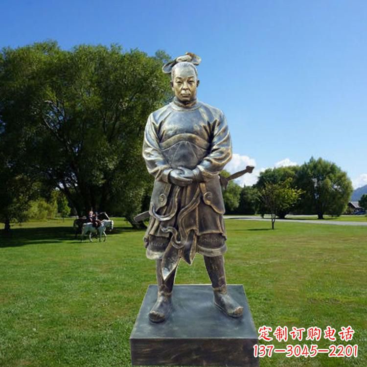 郴州中国汉初三杰之韩信仿铜雕像