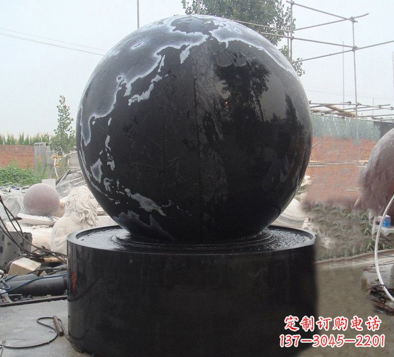 郴州中国黑风水球石雕
