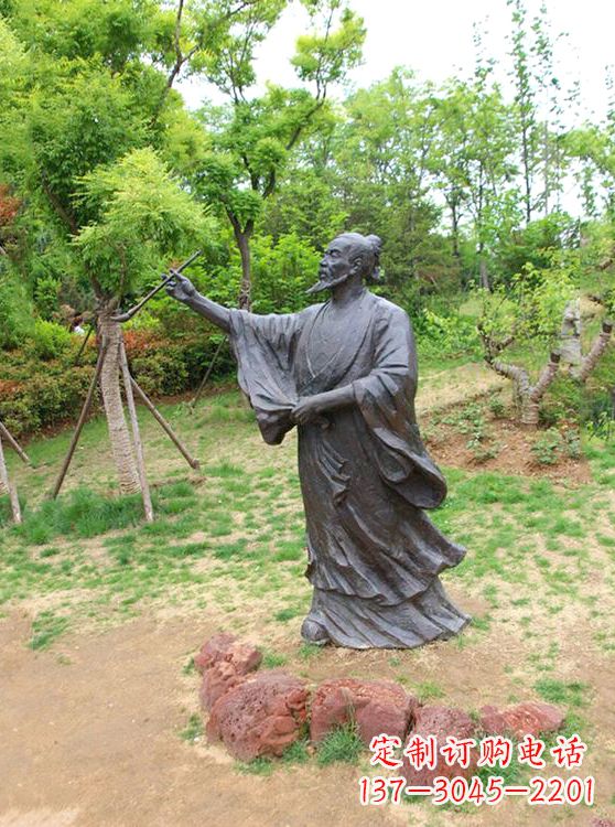 郴州中国历史名人唐代著名绘画大师吴道子铜雕塑