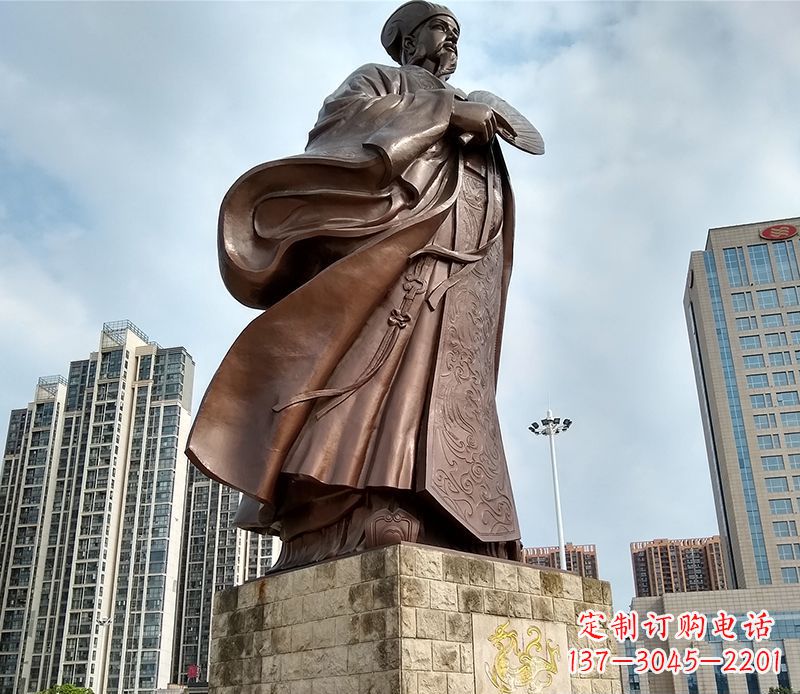 郴州诸葛亮人物铜雕