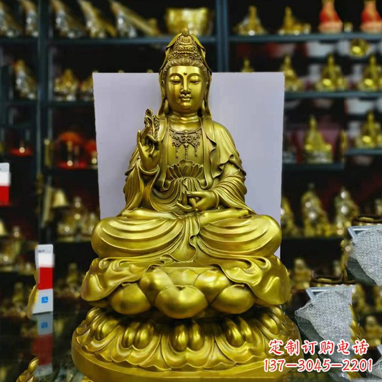 郴州铸铜观音菩萨佛像雕塑