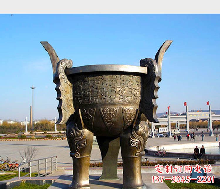 郴州铸铜广场圆形景观香炉