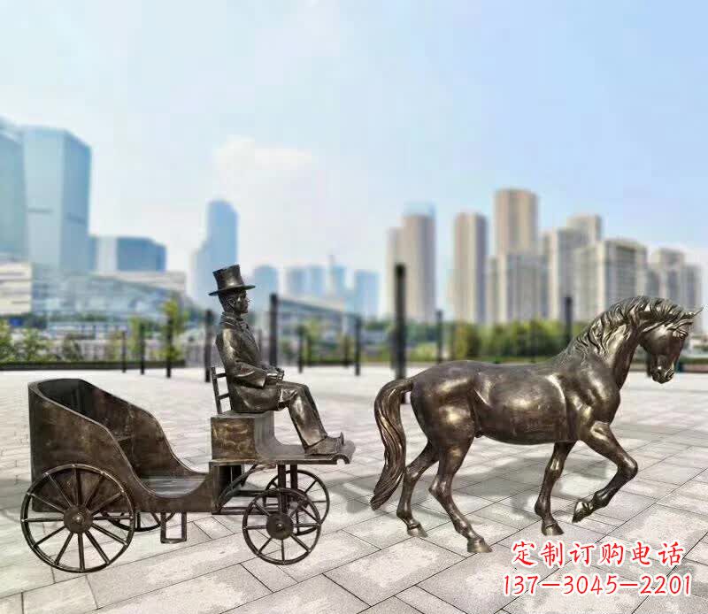 郴州铸铜广场马车雕塑