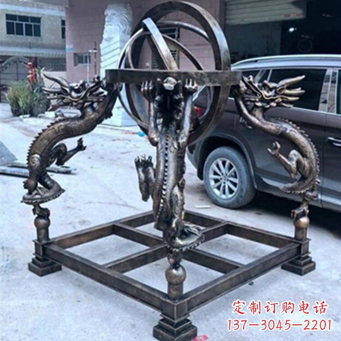 郴州铸铜浑天仪景观雕塑摆件