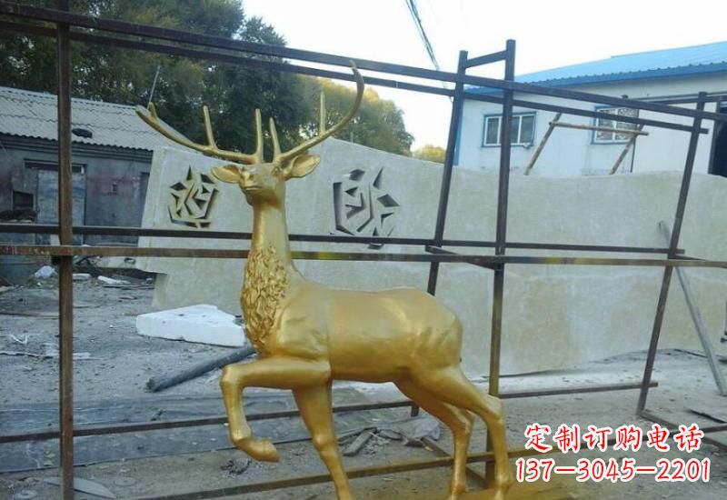 郴州铸铜梅花鹿雕塑