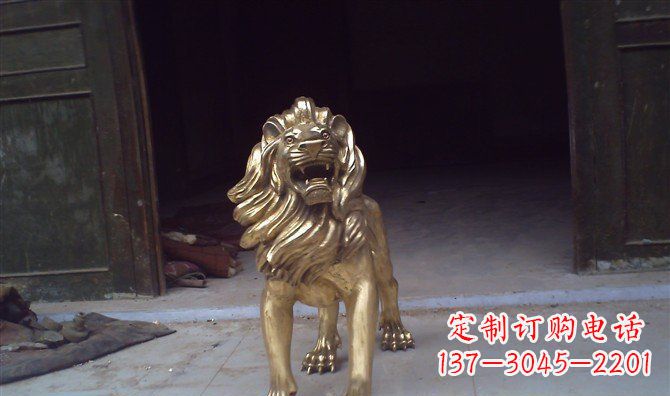 郴州铸铜狮子西洋狮子铜雕