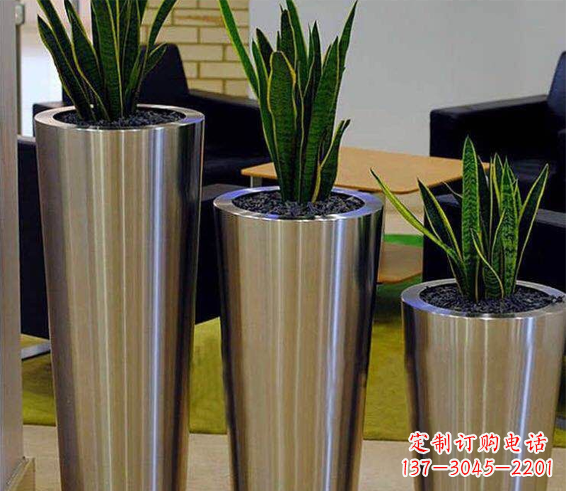 郴州不锈钢花盆广场雕塑
