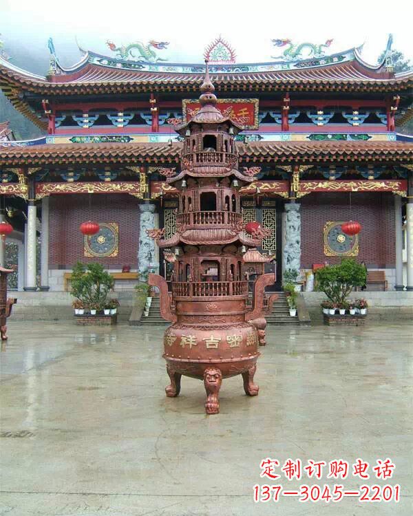 郴州宗教庙宇香炉铜雕