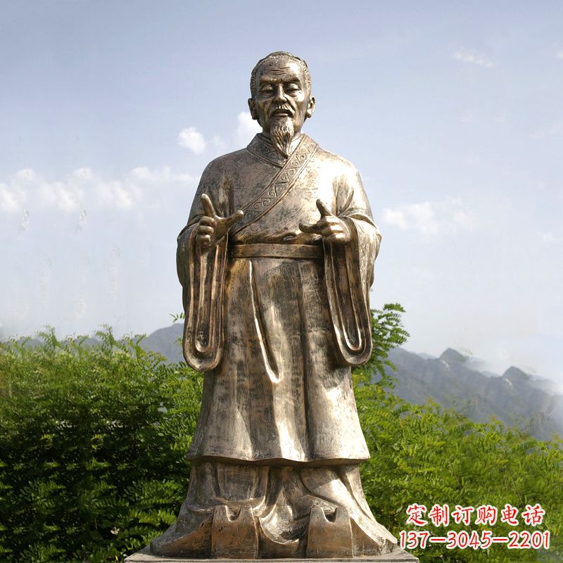 郴州祖冲之纯铜雕像