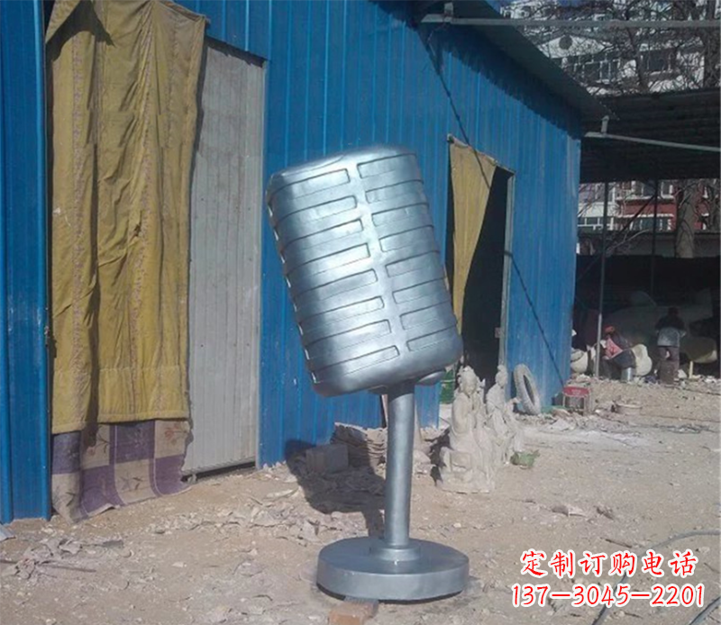 郴州欧式不锈钢无线话筒雕塑