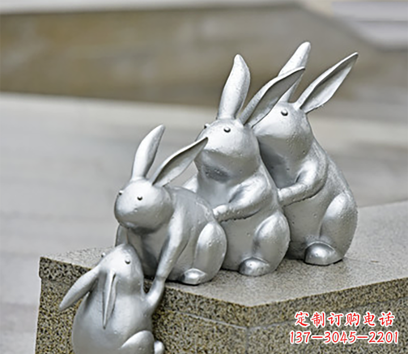 郴州兔子雕塑不锈钢